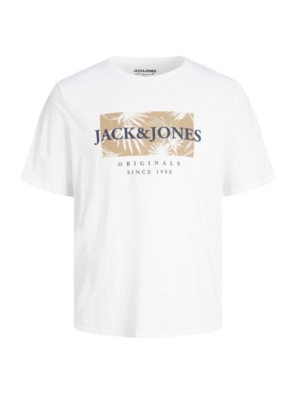 Camiseta Blanca Floral Jack and Jones