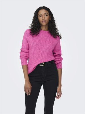 Sweater Largo Mujer Rosa Only