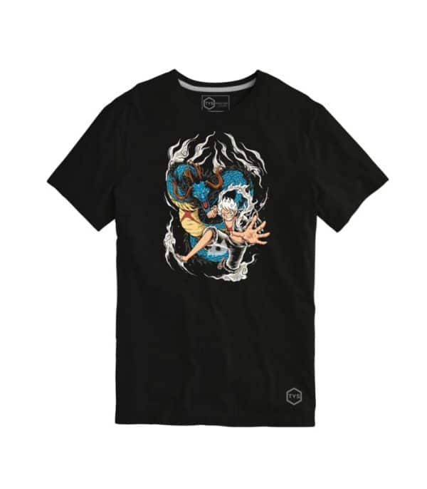 Camiseta One Piece Pelo Blanco Negra TYS